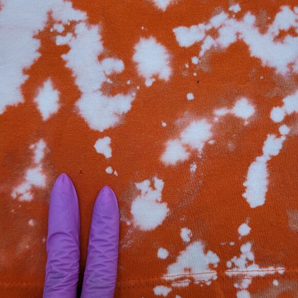 Vintage 90s NIKE Bleached Shirt Womens S/M 17x24 Orange USA - Picture 4 of 15